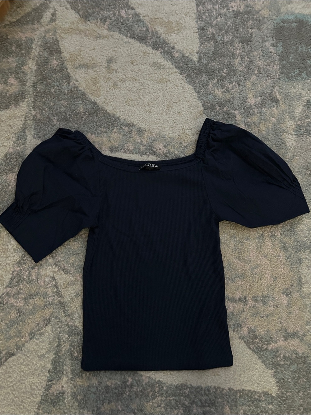 J. Crew navy puff sleeve shirt XS